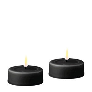 Deluxe Homeart Led Jumbo Teelicht 2 Stück Schwarz