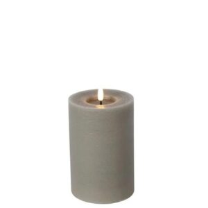 Countryfield Led Stumpfe Kerze Medium Rustikal Grau Ø 10 cm
