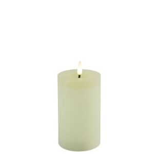 Countryfield LED-Stumpenkerze Rustikal Medium Creme Ø 7,5 cm