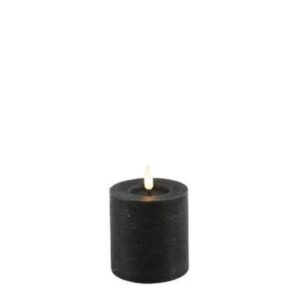 Countryfield LED-Stumpenkerze, small, Ø 7,5 cm, schwarz