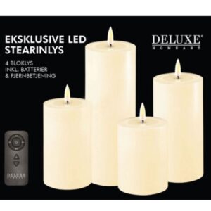 Deluxe Homeart Led Kerze Geschenkset Creme