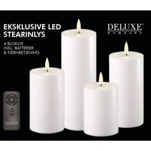 Deluxe Homeart Led Kerze Geschenkset Weiß