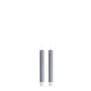 Deluxe Homeart Led Dinnercandle 2 Stück 15 cm Staub Blau