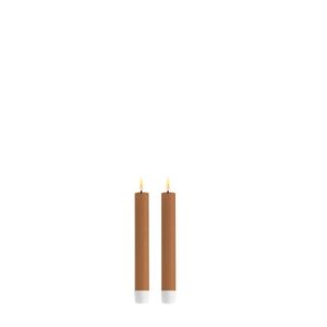 Deluxe Homeart Led Dinnercandle 2 Stück 15 cm Karamell