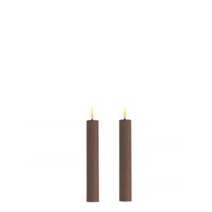 Deluxe Homeart Led Dinnercandle 2 Stück 15 cm Mocca
