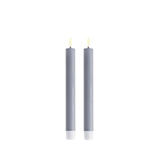 Deluxe Homeart Led Dinnercandle 2 Stück 24 cm Staub Blau