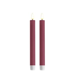 Deluxe Homeart Led Dinnercandle 2 Stück 24 cm Magenta