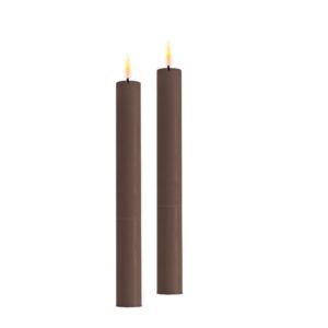 Deluxe Homeart Led Dinnercandle 2 Stück 24 cm Mocca