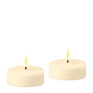 Deluxe Homeart Led Jumbo Teelicht 2 Stück Creme