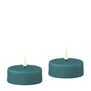 Deluxe Homeart Led Jumbo Teelicht 2 Stück Jade Grün