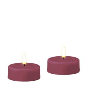 Deluxe Homeart Led Jumbo Teelicht 2 Stück Magenta