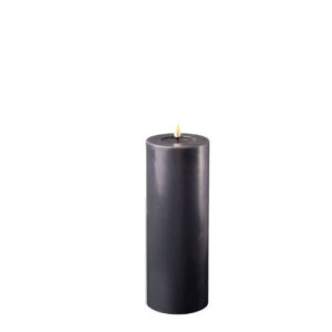 Deluxe Homeart Led Kerze Schwarz 7,5 x 20 cm