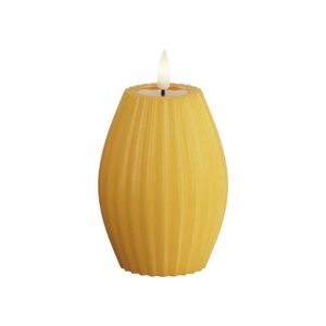 Deluxe Homeart Led Kerze Curry Streifen 7,5 x 10 cm