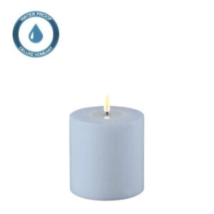 Deluxe Homeart Led-Kerzenstaub Blau 10 x 10 cm Outdoor