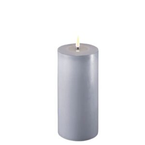 Deluxe Homeart Led-Kerzenstaub Blau 10 x 20 cm