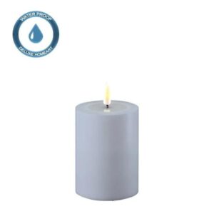 Deluxe Homeart Led-Kerzenstaub Blau 7,5 x 10 cm Outdoor