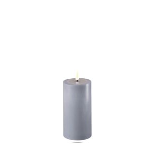 Deluxe Homeart Led-Kerzenstaub Blau 7,5 x 15 cm