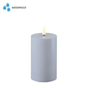 Deluxe Homeart Led-Kerzenstaub Blau 7,5 x 12,5 cm Outdoor