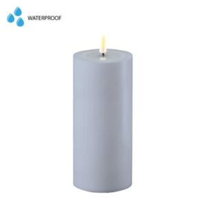Deluxe Homeart Led-Kerzenstaub Blau 7,5 x 15 cm Outdoor