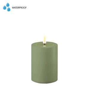 Deluxe Homeart Led-Kerzenstaub Grün 7,5 x 10 cm Outdoor