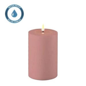 Deluxe Homeart Led-Kerzenstaub Rot 10 x 15 cm Outdoor