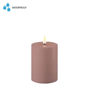 Deluxe Homeart Led-Kerzenstaub Rot 7,5 x 10 cm Outdoor