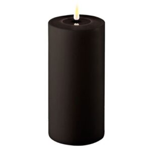 Deluxe Homeart Led Kerze schwarz 10 x 20 cm Outdoor