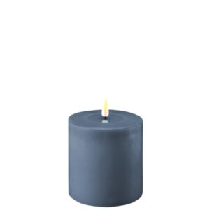 Deluxe Homeart Led Kerze Eisblau 10 x 10 cm