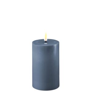 Deluxe Homeart Led Kerze Eisblau 7,5 x 12,5 cm
