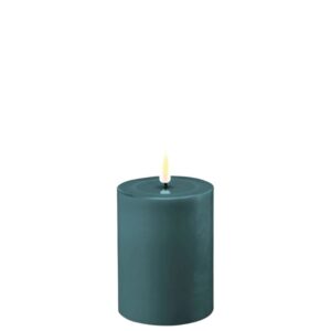 Deluxe Homeart Led Kerze Jade Grün 7,5 x 10 cm