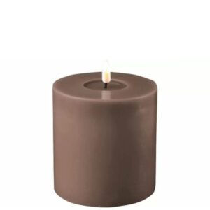 Deluxe Homeart Led Kerze Mocca 10 x 10 cm