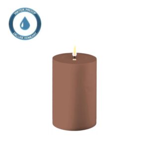Deluxe Homeart Led Kerze Mocca 10 x 15 cm Outdoor