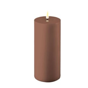 Deluxe Homeart Led Kerze Mocca 10 x 20 cm Outdoor