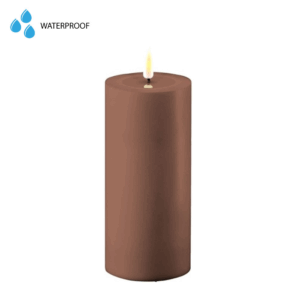 Deluxe Homeart Led Kerze Mocca 7,5 x 15 cm Outdoor