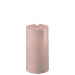 Deluxe Homeart Led Kerze Rose 7,5 x 15 cm