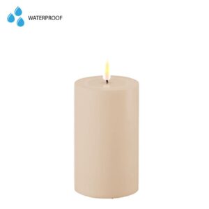 Deluxe Homeart Led Kerze Sand 7,5 x 12,5 cm Outdoor