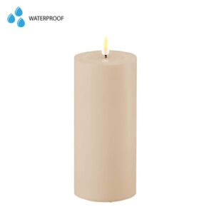Deluxe Homeart Led Kerze Sand 7,5 x 15 cm Outdoor
