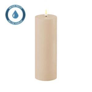 Deluxe Homeart Led Kerze Sand 7,5 x 20 cm Outdoor