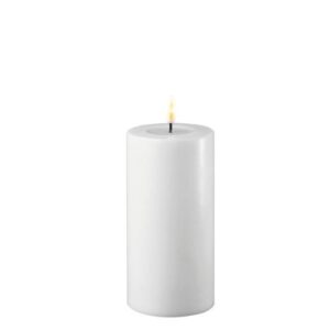 Deluxe Homeart Led Kerze Weiß 7,5 x 15 cm