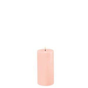 Deluxe Homeart Led Kerze Licht Rosa 7,5 x 15 cm