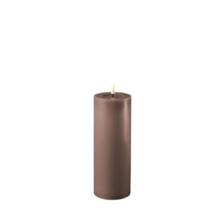 Deluxe Homeart Led Kerze Mocca 7,5 x 20 cm