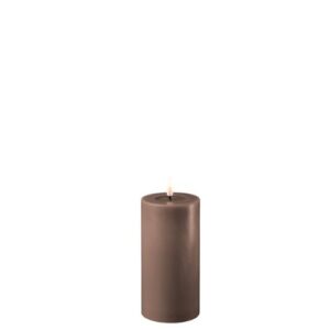 Deluxe Homeart Led Kerze Mocca 7,5 x 15 cm