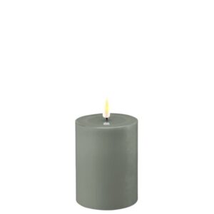 Deluxe Homeart Led Kerze Salvie Grün 7,5 x 10 cm