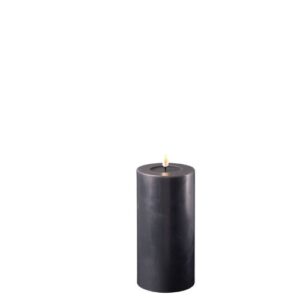 Deluxe Homeart Led Kerze Schwarz 7,5 x 15 cm