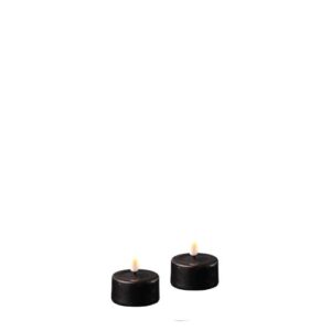 Deluxe Homeart Led Teelicht 2 Stück schwarz