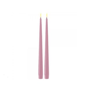 Deluxe Homeart Led Shiny Dinnercandle 2 Stück 28 cm Magenta