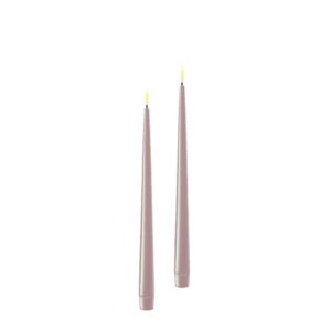 Deluxe Homeart Led Shiny Dinnercandle 2 Stück 28 cm Rose
