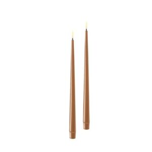 Deluxe Homeart Led Shiny Dinnercandle 2 Stück 38 cm Karamell