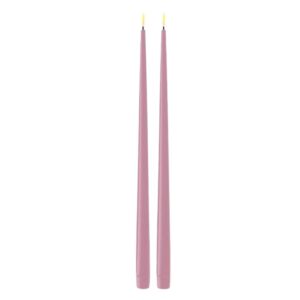 Deluxe Homeart Led Shiny Dinnercandle 2 Stück 38 cm Lavendel