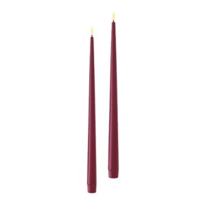 Deluxe Homeart Led Shiny Dinnercandle 2 Stück 38 cm Magenta